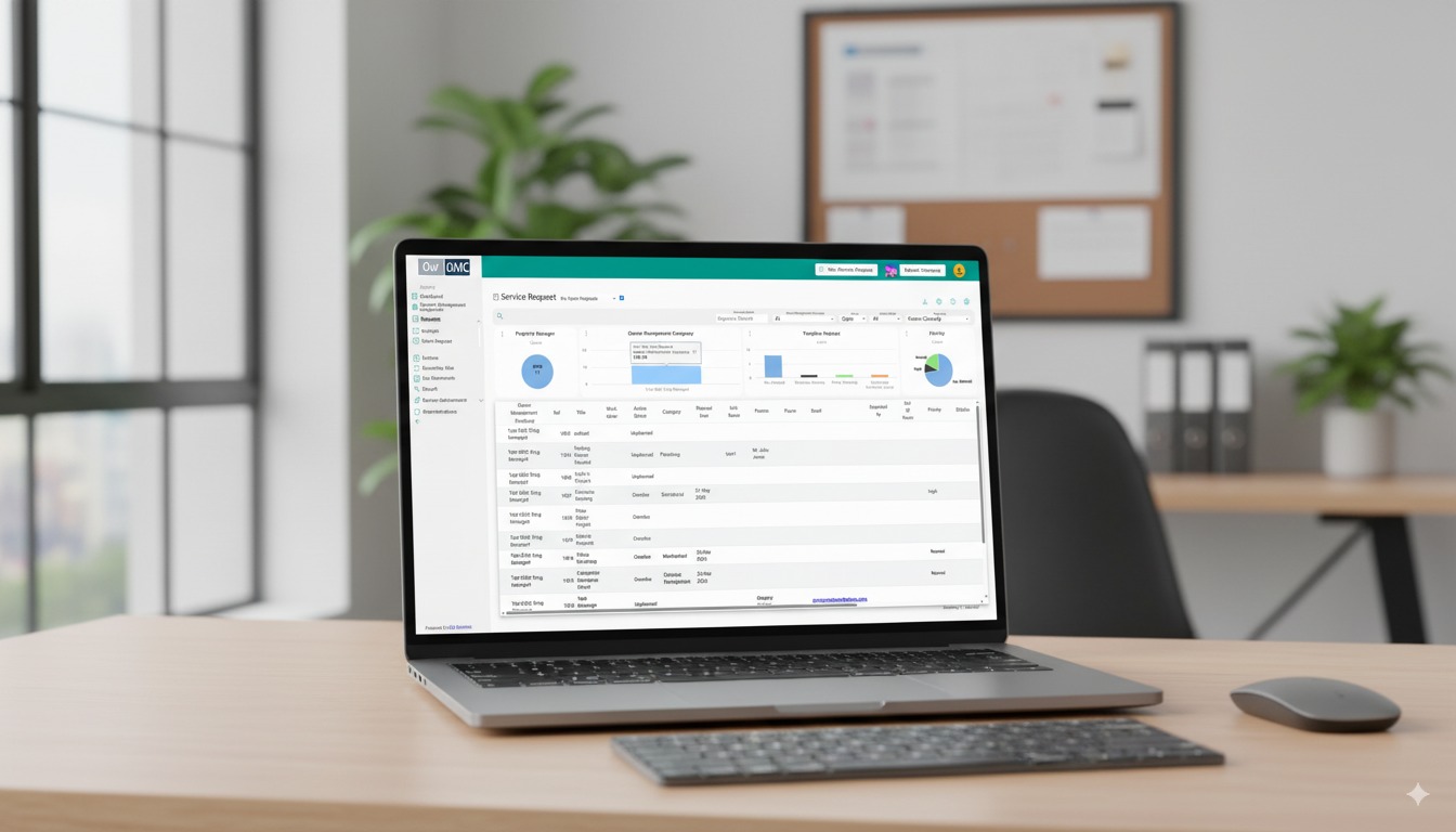 omcSoftware on laptop